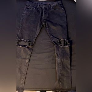 MNML Black Ripped Skinny Jeans